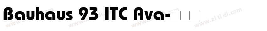 Bauhaus 93 ITC Ava字体转换